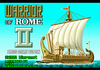 Заставка игры Warrior of Rome II